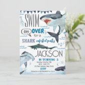 Shark Birthday Partyへの招待 招待状 (スタンド正面)