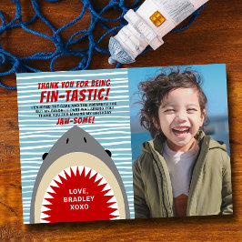 Shark Bite Any Age誕生日写真 サンキューカード