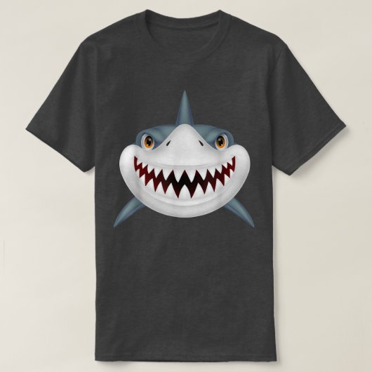 Shark Bite Gear Teeth Smile Funny  Tシャツ (デザイン正面)