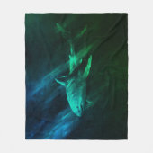Shark Blue-Green 50 x 60 Fleece Blanket フリースブランケット (正面)
