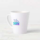 Shark  | Bold Ocean Predator Design for Gym & Gift カフェラテマグ (左アングル)