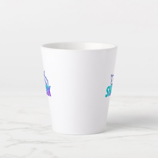 Shark  | Bold Ocean Predator Design for Gym & Gift カフェラテマグ (正面)