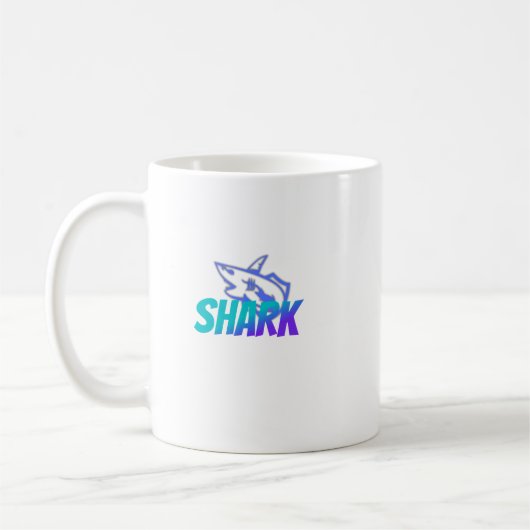 Shark  | Bold Ocean Predator Design for Gym & Gift コーヒーマグカップ (左)