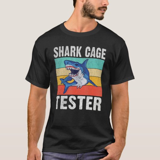 Shark Cage Tester Handicapped Amputation  Disabled Tシャツ (正面)