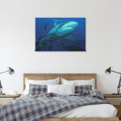 Shark Canvas Print - キャンバスプリント (インサイチュ (寝室))