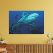 Shark Canvas Print - キャンバスプリント (インサイチュ (リビング))