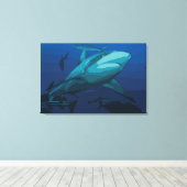 Shark Canvas Print - キャンバスプリント (インサイチュ (ウッドフロア))