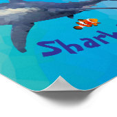Shark Childrenパーティー紙表の記号 ポスター (角)