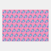 Shark Christmas Santa Hat Gift Ocean ラッピングペーパーシート (正面)