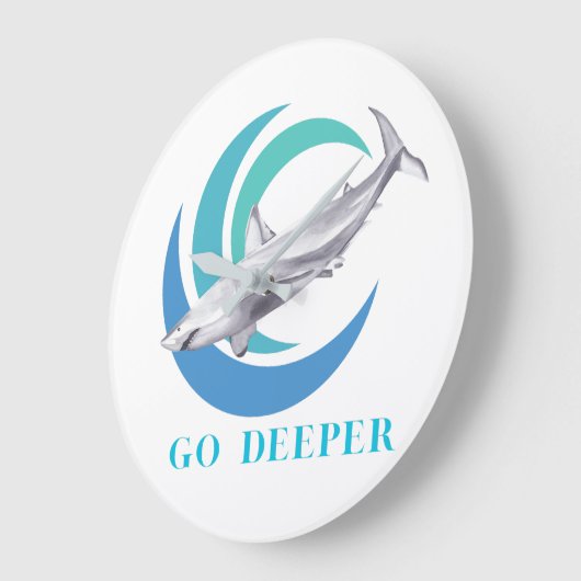 Shark Clock ラージ壁時計 (傾斜)