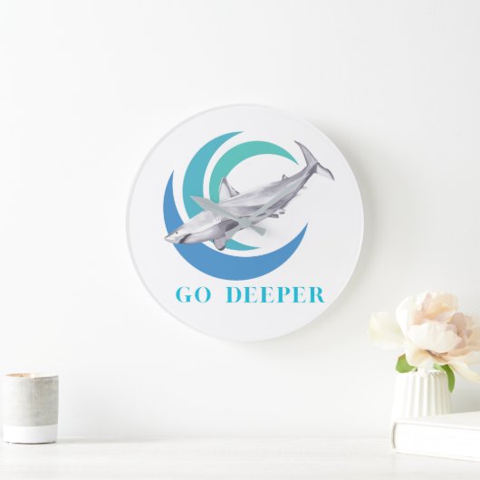 Shark Clock ラージ壁時計 (ホーム)