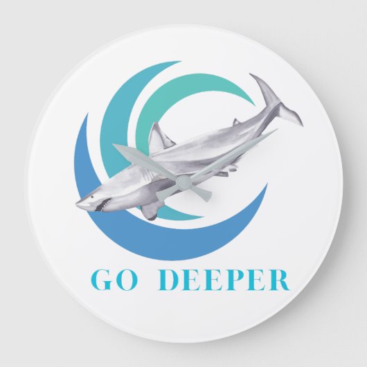 Shark Clock ラージ壁時計 (正面)