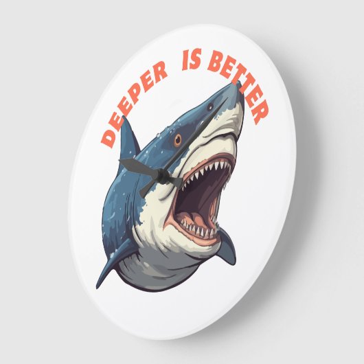 Shark Clock ラージ壁時計 (傾斜)