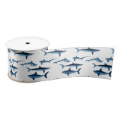 Shark Coastal Theme Blue Decoupage Tissue Paper サテンリボン (リール)