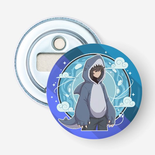 Shark Costume Coffee Art 栓抜き (正面)