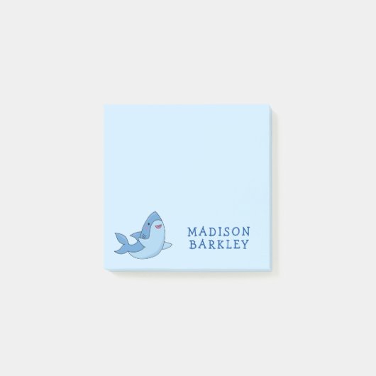 Shark Cute Kids Post-It Notes ポストイット (正面)
