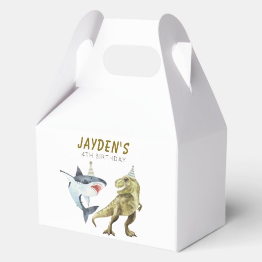 Shark & Dino Birthday Party  フェイバーボックス (正面)