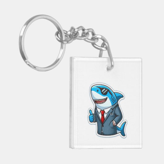 Shark Drawing: Deep Water KeyChain #2 キーホルダー (正面左)
