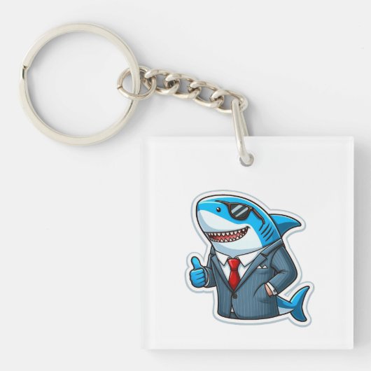 Shark Drawing: Deep Water KeyChain #2 キーホルダー (正面)