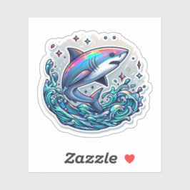 Shark Drawing: Deep Water Sticker #10 シール
