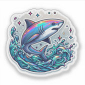 Shark Drawing: Deep Water Sticker #10 シール (正面)