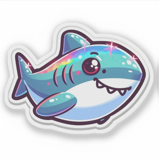 Shark Drawing: Deep Water Sticker #12 シール (正面)