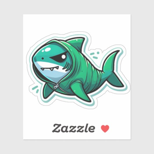 Shark Drawing: Deep Water Sticker #5 シール (シート)