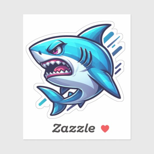 Shark Drawing: Deep Water Sticker #6 シール (シート)