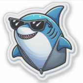 Shark Drawing: Deep Water Sticker #8 シール (正面)