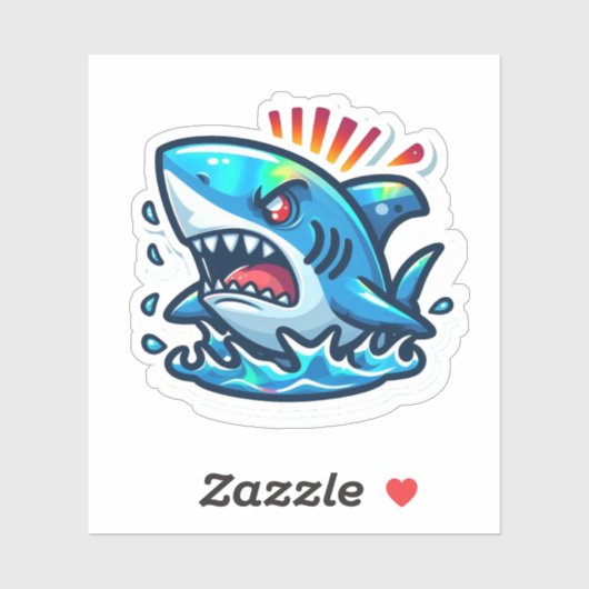 Shark Drawing: Deep Water Stickers #15 シール (シート)