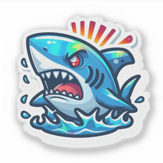 Shark Drawing: Deep Water Stickers #15 シール (正面)