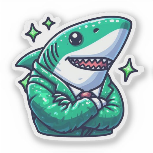 Shark Drawing: Deep Water Stickers #16 シール (正面)
