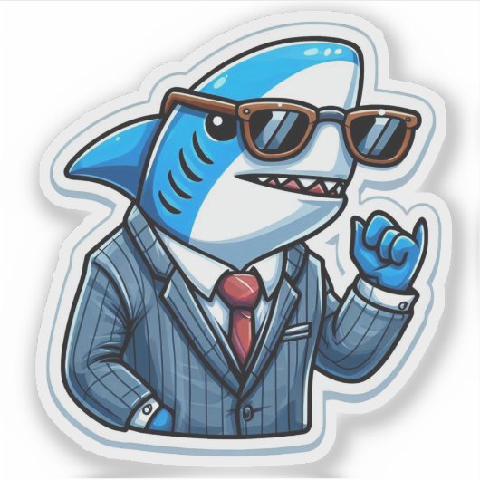 Shark Drawing: Deep Water Stickers #17 シール (正面)