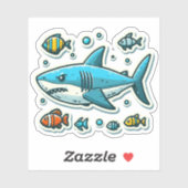 Shark Drawing: Deep Water Stickers #18 シール (シート)