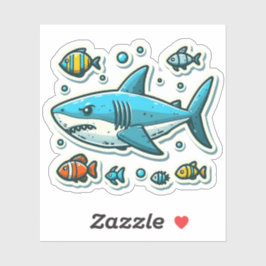 Shark Drawing: Deep Water Stickers #18 シール