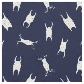 Shark Egg Case Blue White Pattern ファブリック (クローズアップ)