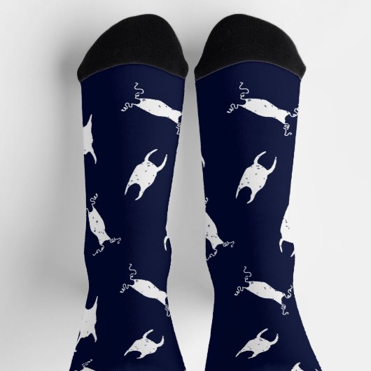 Shark Egg Case Pattern ソックス (上部)