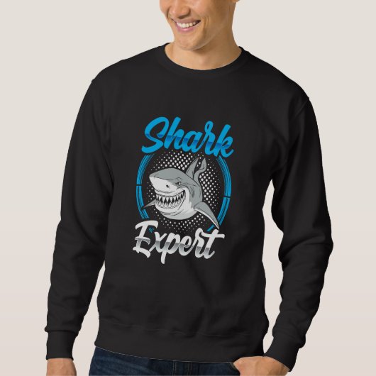 Shark Expert Sharks Animal Teeth スウェットシャツ (正面)
