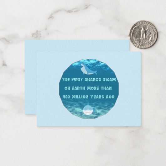 Shark Fact ノートカード (正面/裏面インサイチュ)