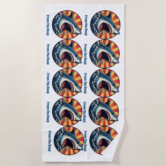 Shark Force Impact ビーチタオル (正面)