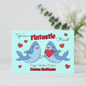 Shark Freendship Kidsクラスルームのバレンタインカード サンキューカード (スタンド正面)