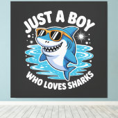 Shark Funny Quote  キャンバスプリント (インサイチュ (ウッドフロア))