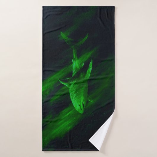 Shark Green 30 X 60 Bath Towel バスタオル (バスタオル)