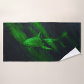 Shark Green 30 X 60 Bath Towel バスタオル (バスタオル)