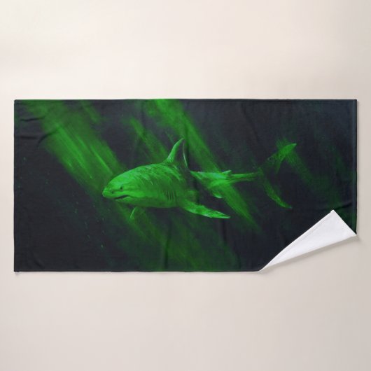 Shark Green 30 X 60 Bath Towel バスタオル (バスタオル)