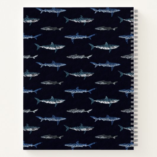 Shark Invasion Pattern ノートブック (裏面)