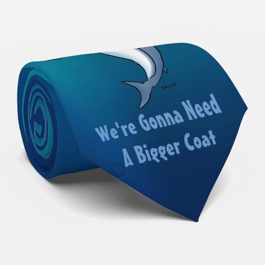 Shark Is Gonna Need A Bigger Coat Tie ネクタイ (ロール)
