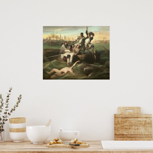 Shark - John Singleton Copleyファインアートポスター ポスター (キッチン)