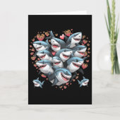 Shark Lovers Marine Divers Sharks Forming A Heart  カード (正面)