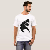 Shark Minimalist Flat Logo Modern Tシャツ (正面フル)